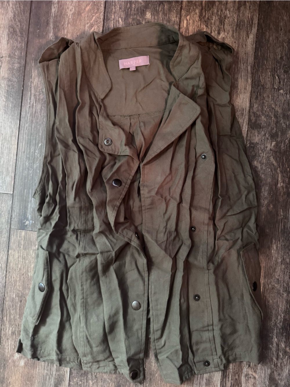 Harper Olive Green Military Field Jacket